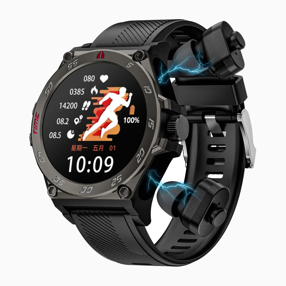 2 in 1 Smartwatch with TWS Earbuds and AMOLED Display