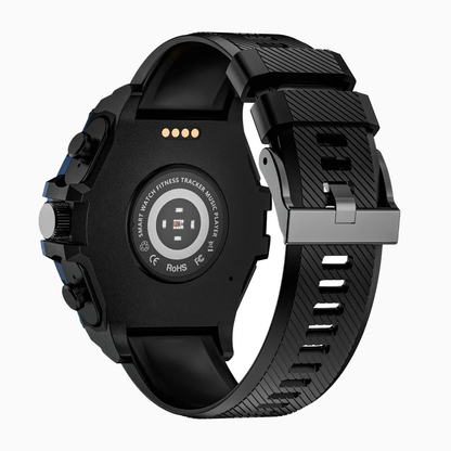 AMOLED Smartwatch with Health Monitor and Built-in Earbuds